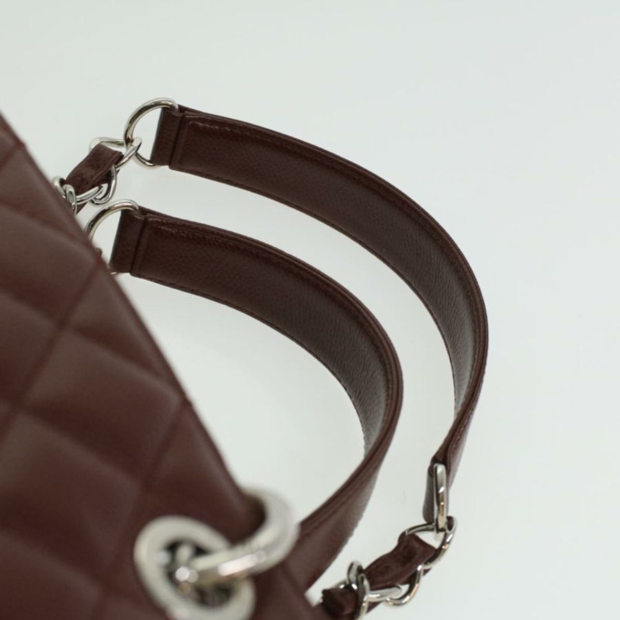 【日本直送】CHANEL GST 鏈條手提包魚子醬膚色酒紅色 CC 正品 lt729-13