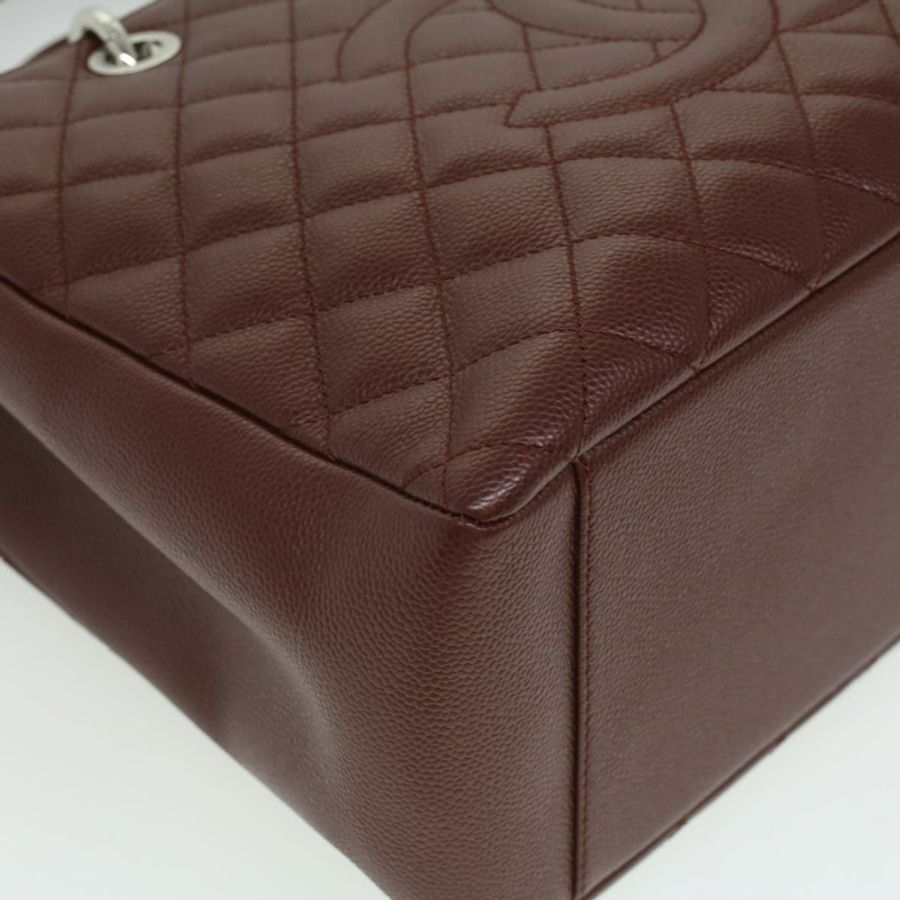 【日本直送】CHANEL GST 鏈條手提包魚子醬膚色酒紅色 CC 正品 lt729-14