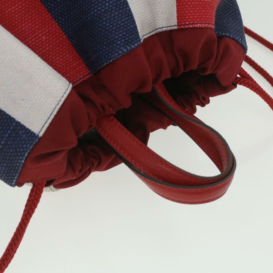 【日本直送】GUCCI Web Sherry Line 背包帆布三色紅藍綠 473872 Auth am3970-5