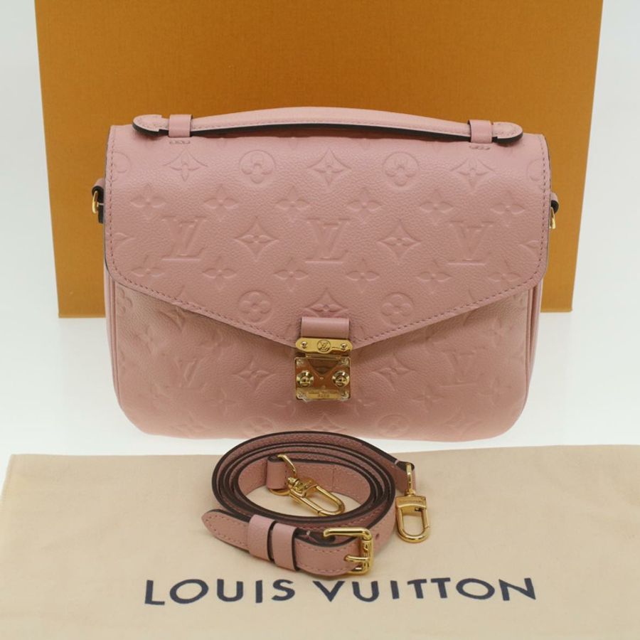 【日本直送】路易威登 Empreinte Pochette Metis 中型手提包 2way 粉紅色 M44018 LV Auth S106-11
