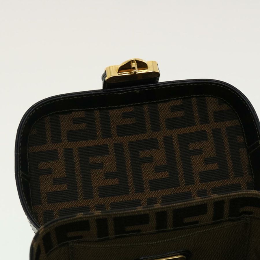 【日本直送】FENDI Zucca 帆布手提包尼龍 2way 棕色黑色正品 am4252-8
