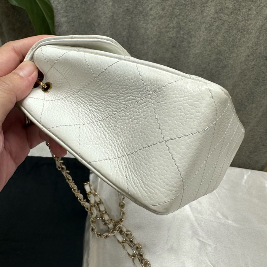 Chanel 中古白金 方胖子 CF17 荔枝皮 mini square 預訂貨品-5