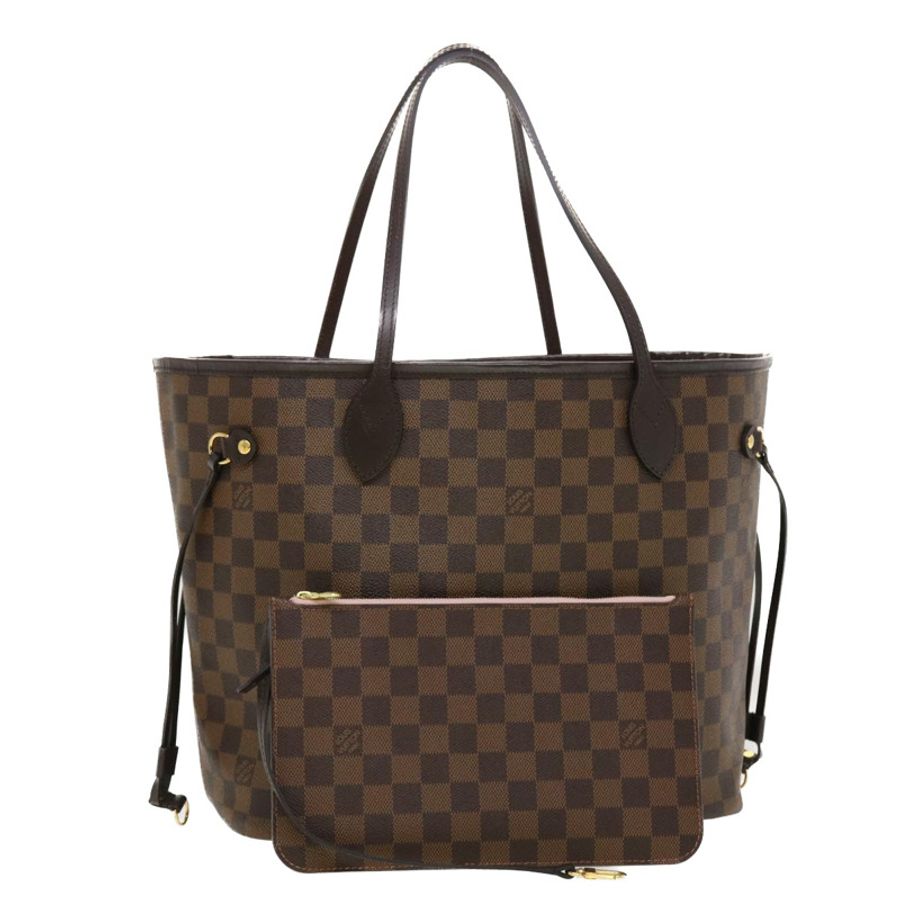 【日本直送】路易威登 Damier Ebene Rose valerine Neverfull 中型托特包 N41603 正品 42621-0