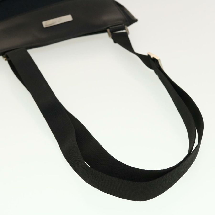 【日本直送】GUCCI GG帆布平底肩背包 黑色 0348 正品 ki2992-6