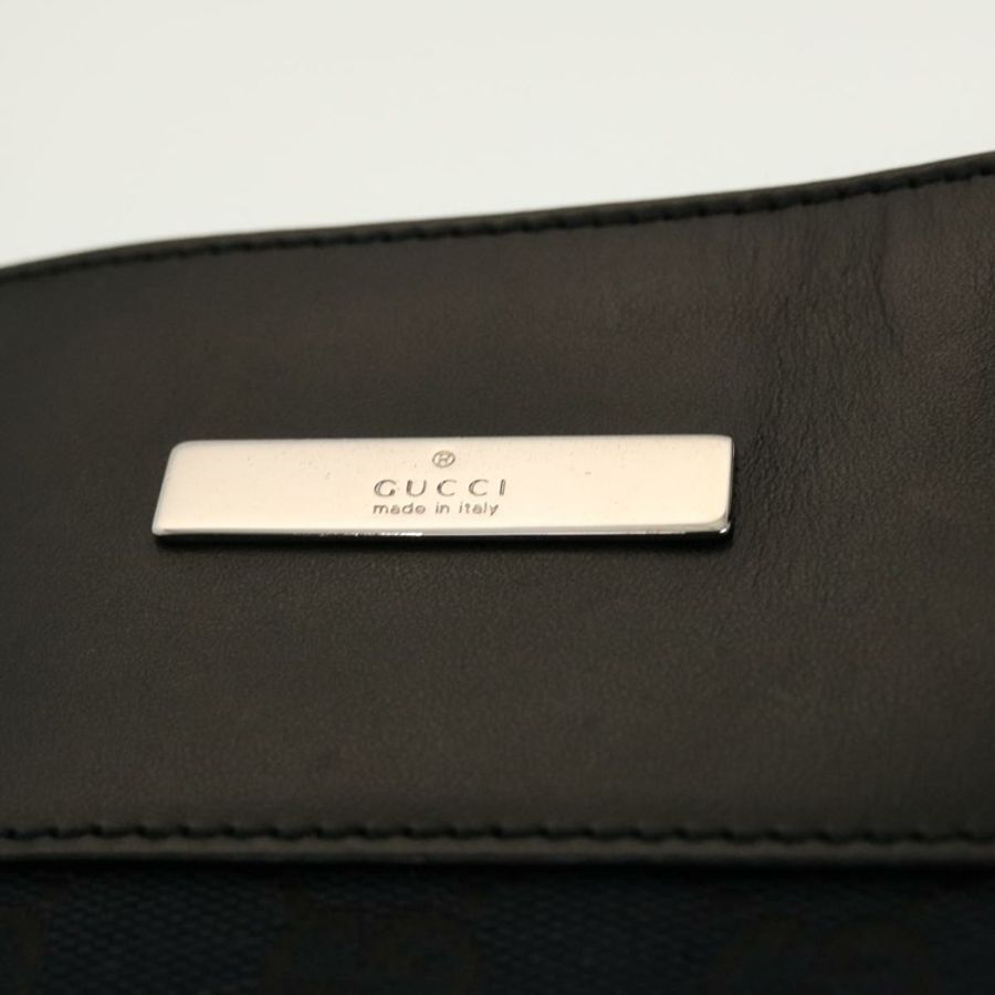 【日本直送】GUCCI GG帆布平底肩背包 黑色 0348 正品 ki2992-8