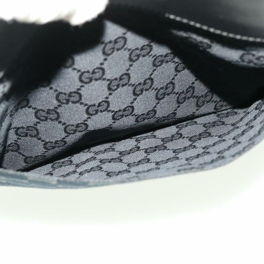 【日本直送】GUCCI GG帆布平底肩背包 黑色 0348 正品 ki2992-9