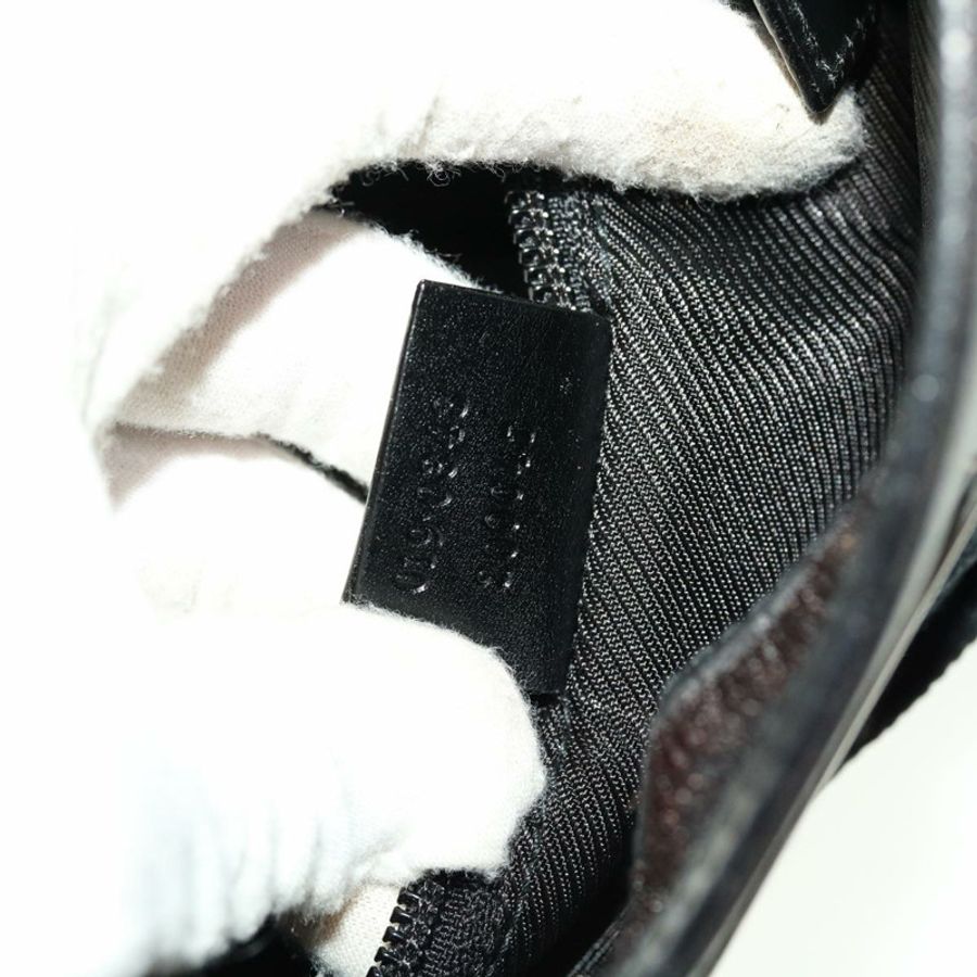 【日本直送】GUCCI GG帆布平底肩背包 黑色 0348 正品 ki2992-11