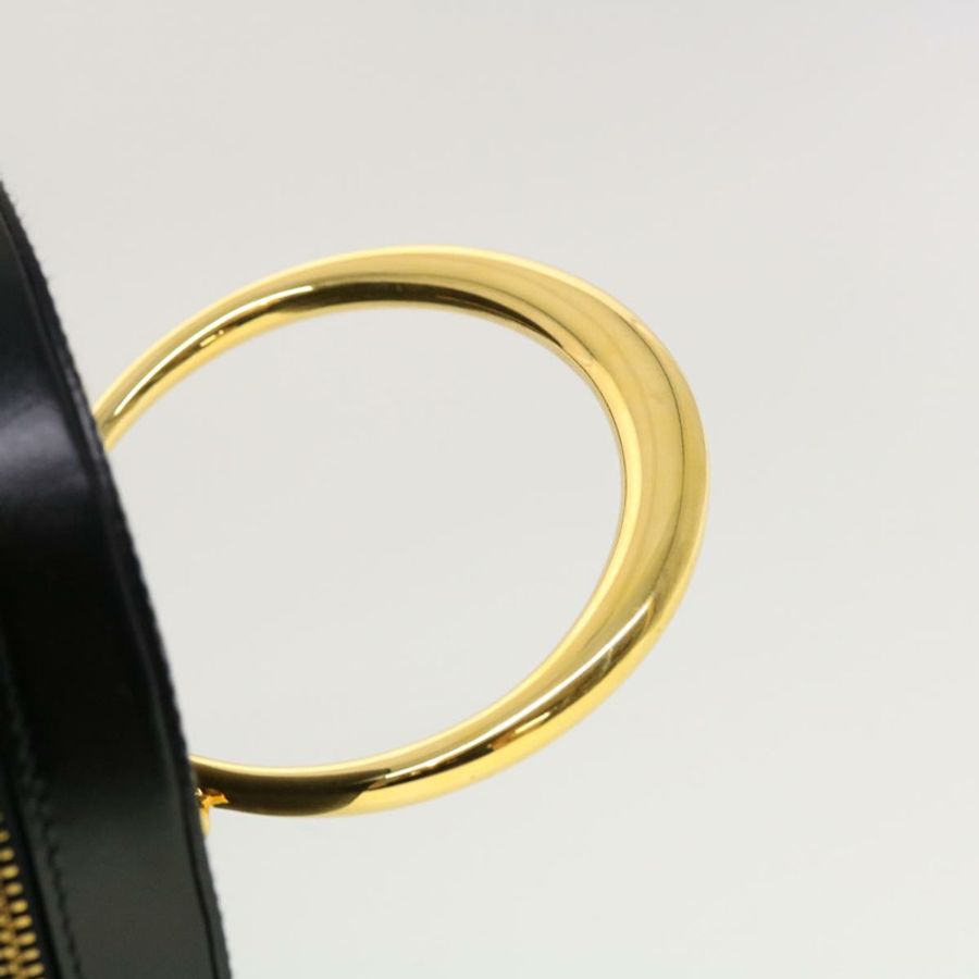 【日本直送】CELINE 化妝包 皮革 黑色 金色 正品 43930-6