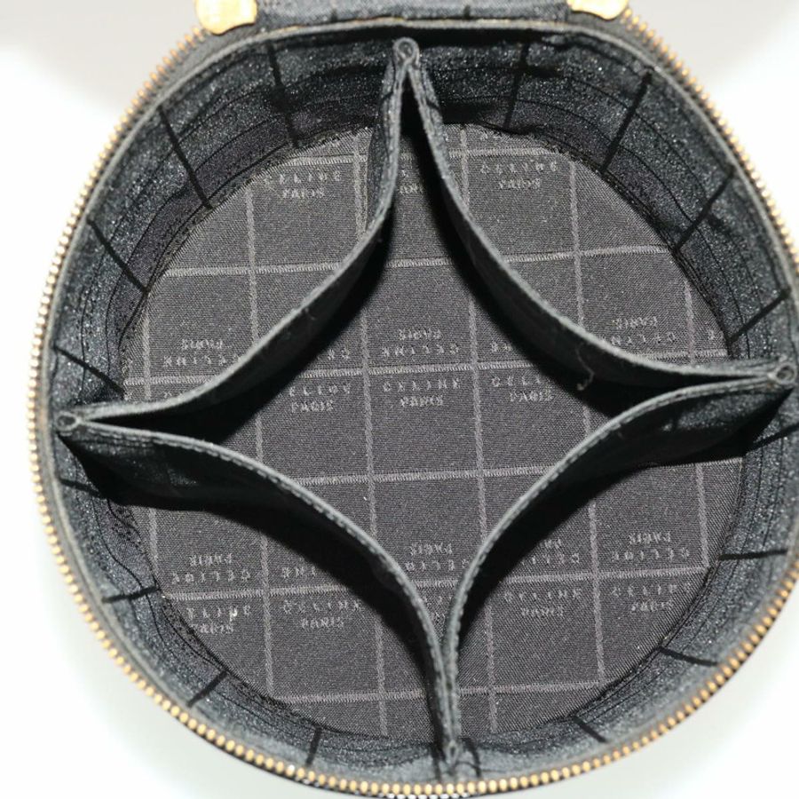 【日本直送】CELINE 化妝包 皮革 黑色 金色 正品 43930-9