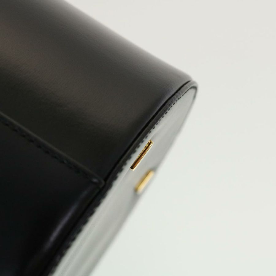 【日本直送】CELINE 化妝包 皮革 黑色 金色 正品 43930-14