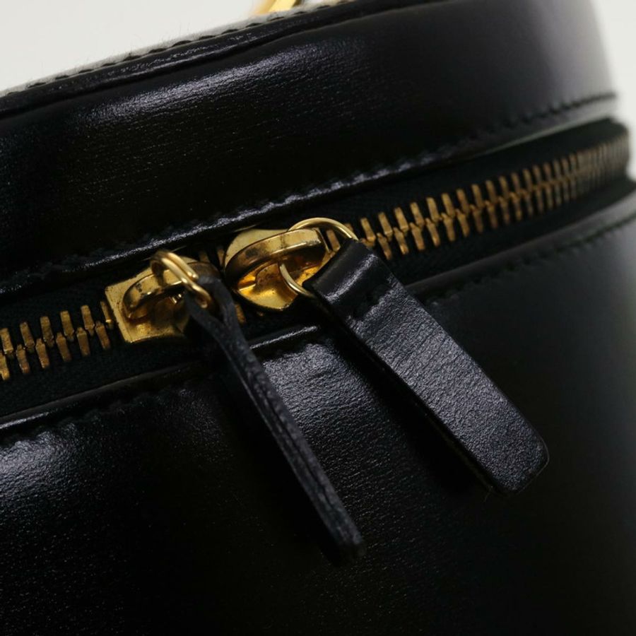 【日本直送】CELINE 化妝包 皮革 黑色 金色 正品 43930-17