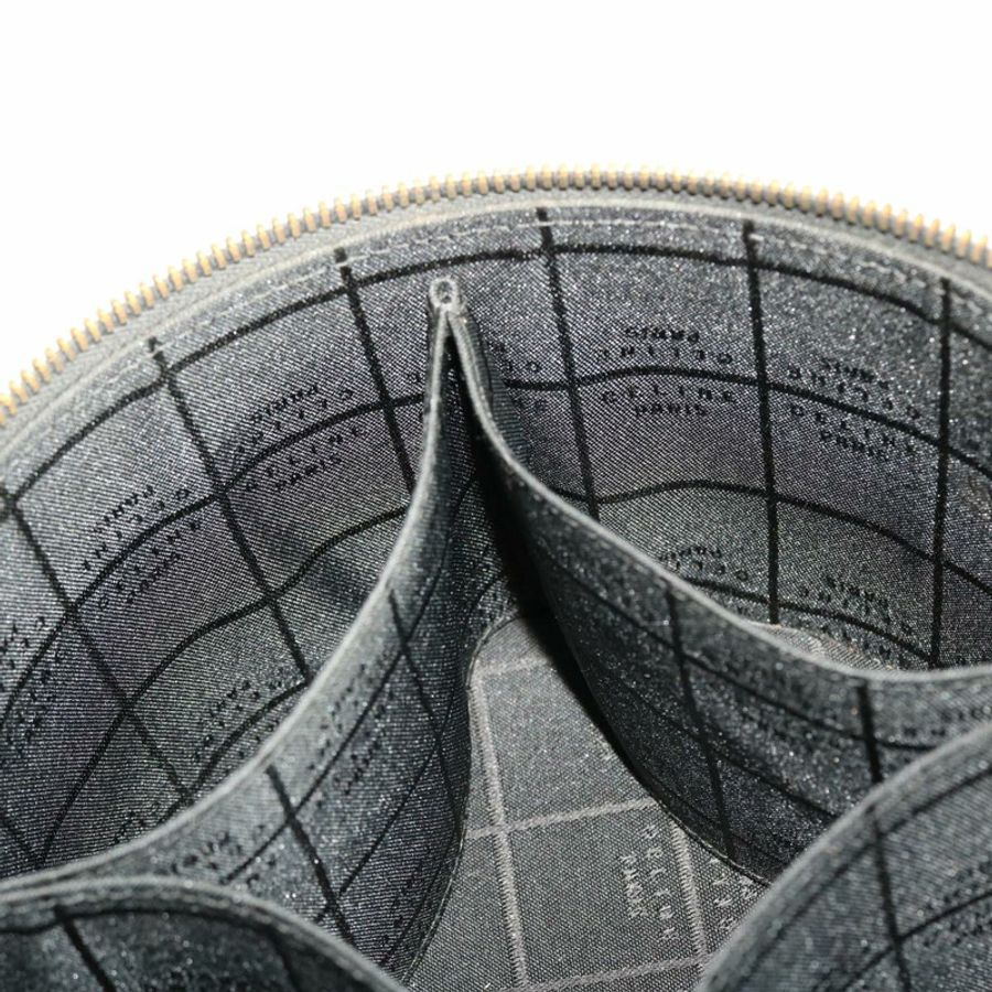 【日本直送】CELINE 化妝包 皮革 黑色 金色 正品 43930-20