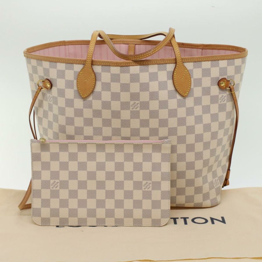 【日本直送】路易威登 Damier Azur Neverfull 中型手提包 N41605 LV 正品 42824-30