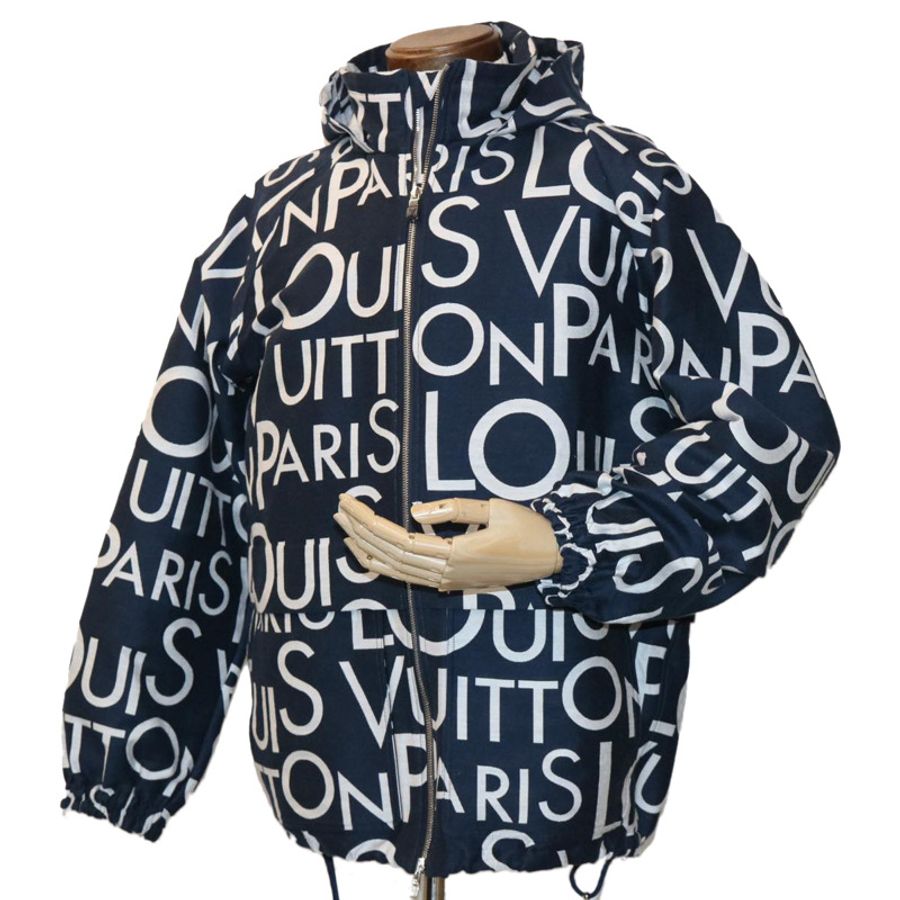 【日本直送】路易威登 (LOUIS VUITTON) 19春夏系列 Galaxy 可折疊 Logo 連帽衫，海軍藍/白色，LV 正品 ak192-0