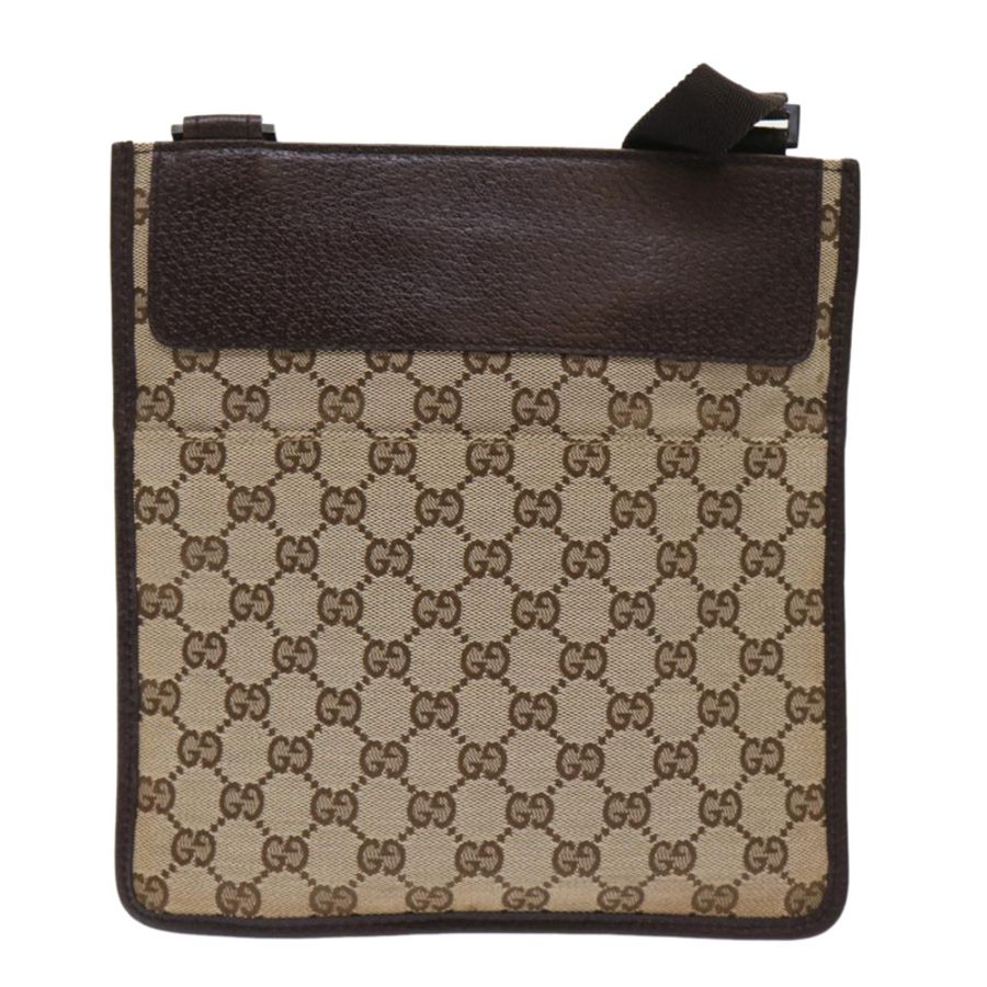 【日本直送】GUCCI GG 帆布單肩包皮革米色 27639 正品 yk7751-1