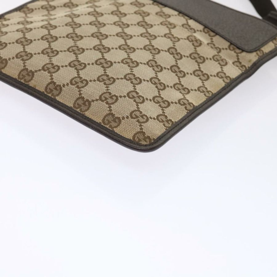【日本直送】GUCCI GG 帆布單肩包皮革米色 27639 正品 yk7751-15