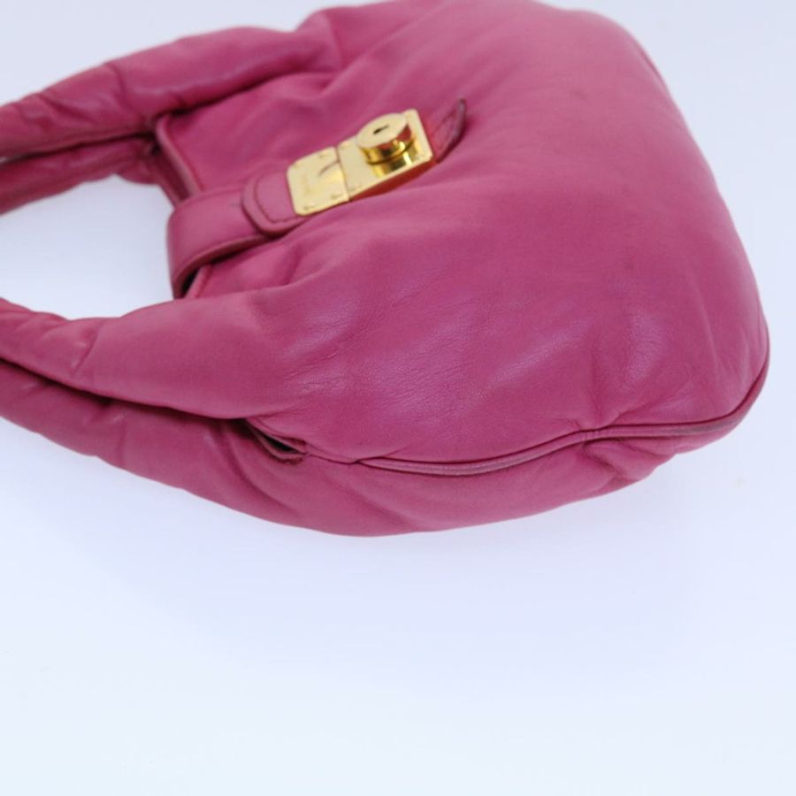 【日本直送】Miu Miu 手提包 皮革 粉紅色 金色 正品 am4820-3
