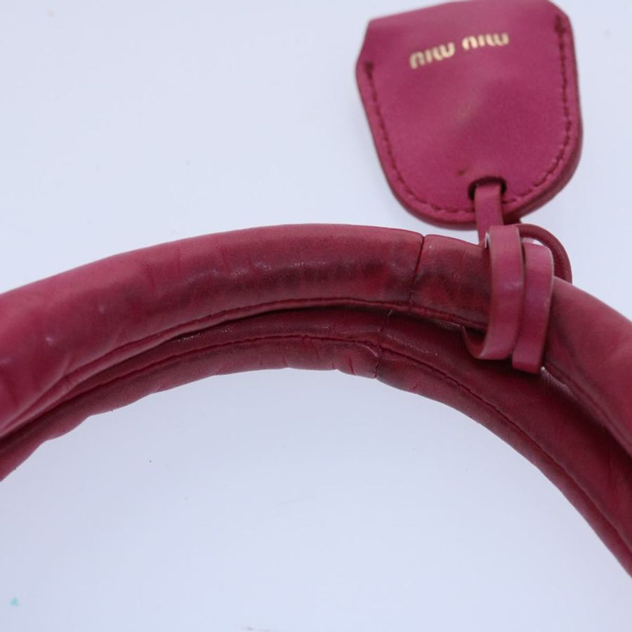 【日本直送】Miu Miu 手提包 皮革 粉紅色 金色 正品 am4820-7