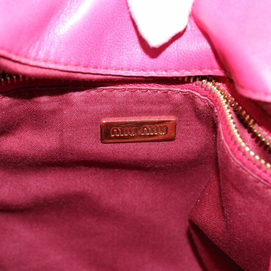 【日本直送】Miu Miu 手提包 皮革 粉紅色 金色 正品 am4820-18