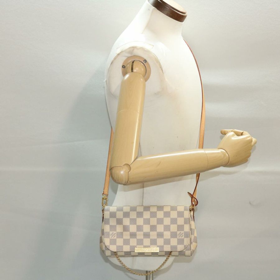 【日本直送】路易威登 Damier Azur Favorit PM 肩背包 2way N41277 LV Auth 49499-22