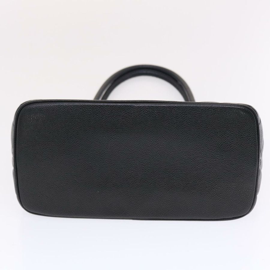 【日本直送】香奈兒手提包魚子醬皮膚標準黑色 CC 正品 49494-4