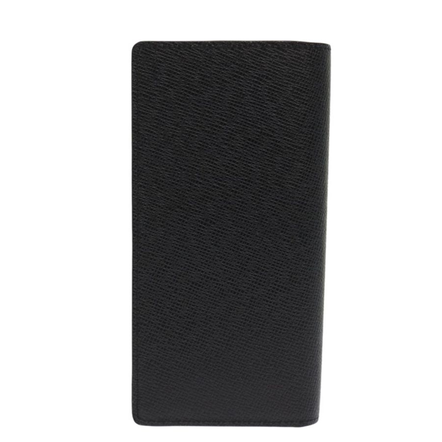 【日本直送】LOUIS VUITTON Taiga 皮革 Portefeuille Braza 皮夾 黑色 M30285 LV 正品 49939A-1