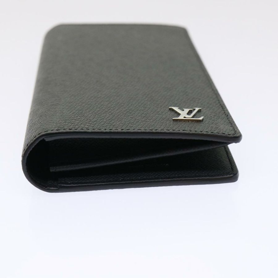 【日本直送】LOUIS VUITTON Taiga 皮革 Portefeuille Braza 皮夾 黑色 M30285 LV 正品 49939A-4
