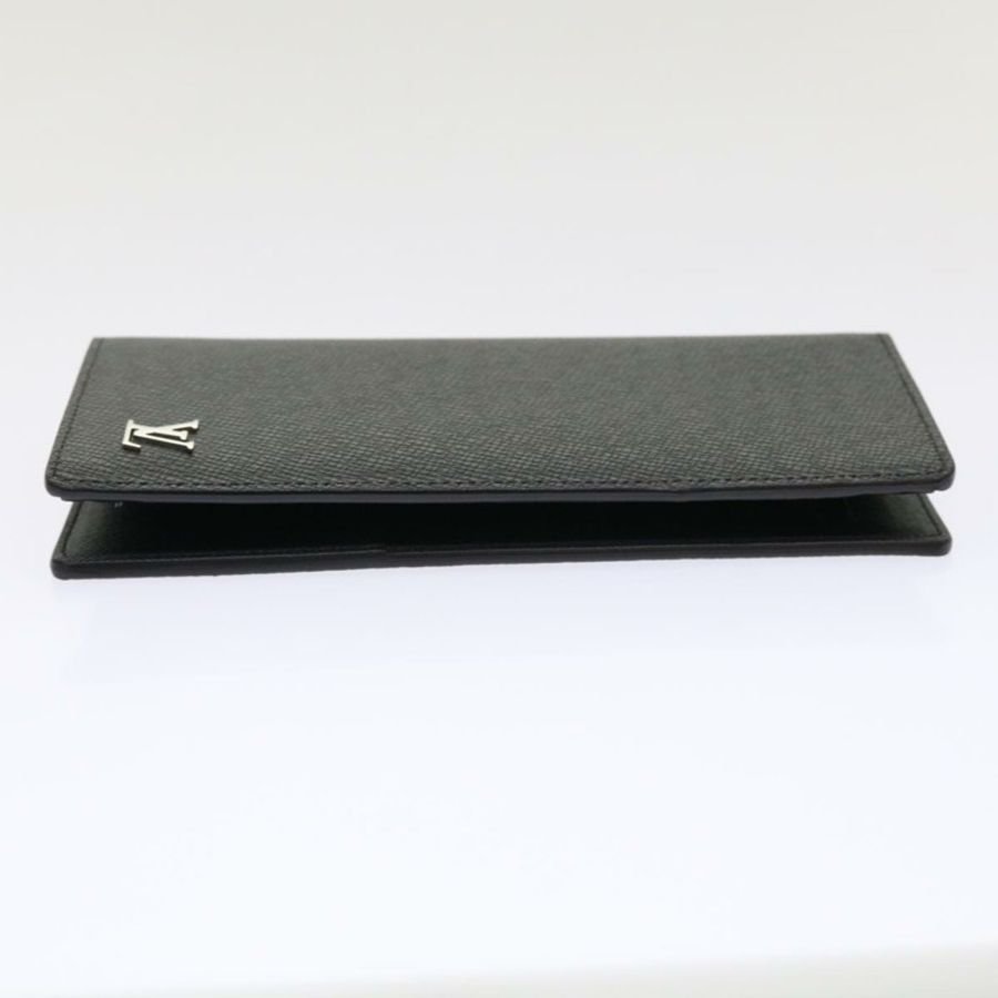 【日本直送】LOUIS VUITTON Taiga 皮革 Portefeuille Braza 皮夾 黑色 M30285 LV 正品 49939A-5