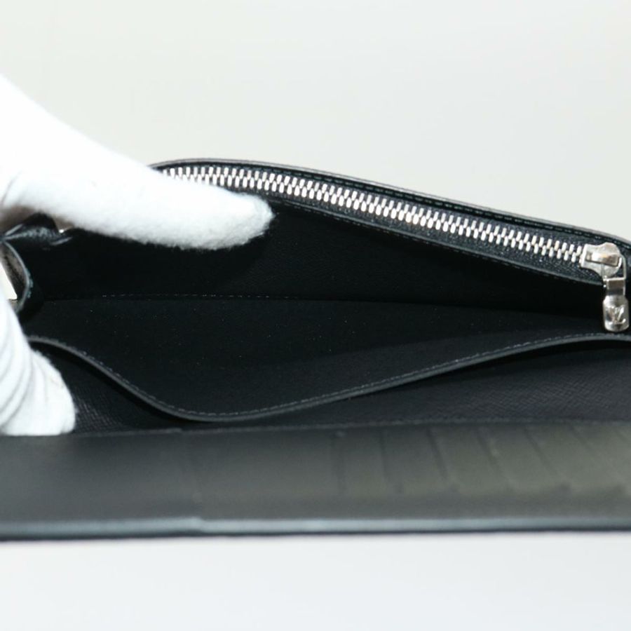 【日本直送】LOUIS VUITTON Taiga 皮革 Portefeuille Braza 皮夾 黑色 M30285 LV 正品 49939A-20