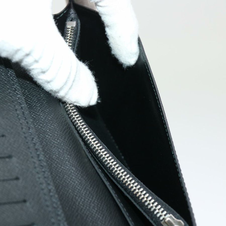 【日本直送】LOUIS VUITTON Taiga 皮革 Portefeuille Braza 皮夾 黑色 M30285 LV 正品 49939A-23
