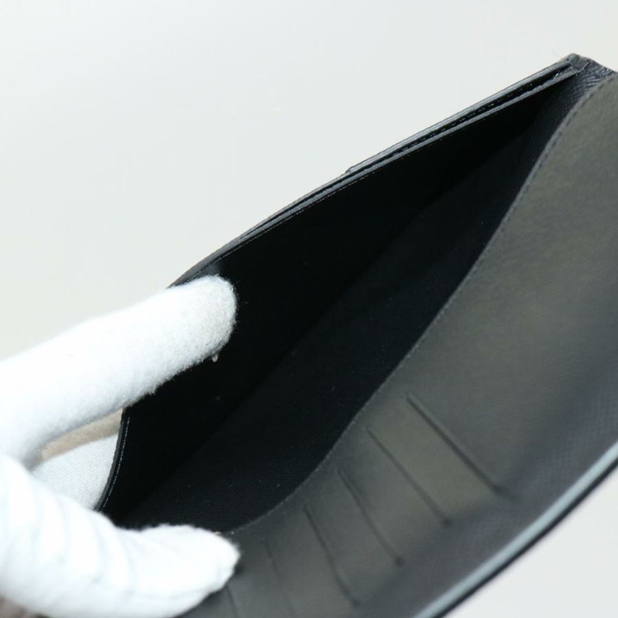 【日本直送】LOUIS VUITTON Taiga 皮革 Portefeuille Braza 皮夾 黑色 M30285 LV 正品 49939A-24