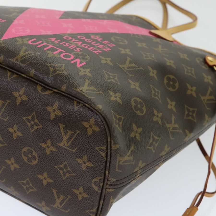 【日本直送】路易威登 Monogram V line Neverfull MM 手提包 粉紅色 M41602 LV Auth am4905-8