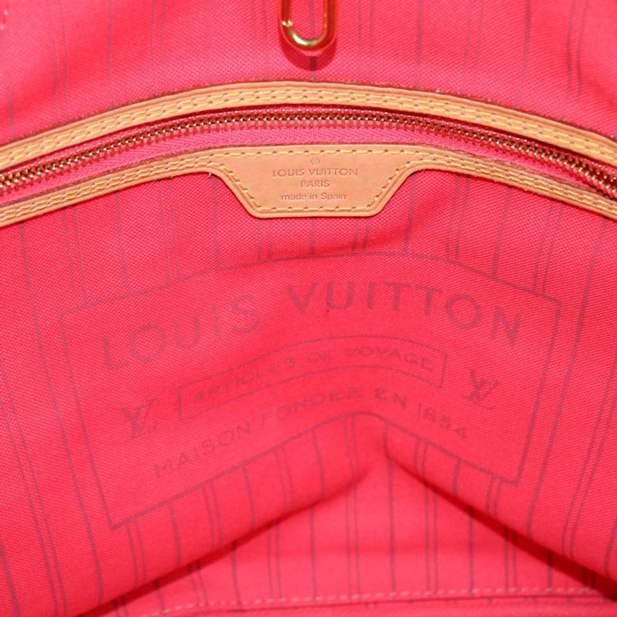 【日本直送】路易威登 Monogram V line Neverfull MM 手提包 粉紅色 M41602 LV Auth am4905-10
