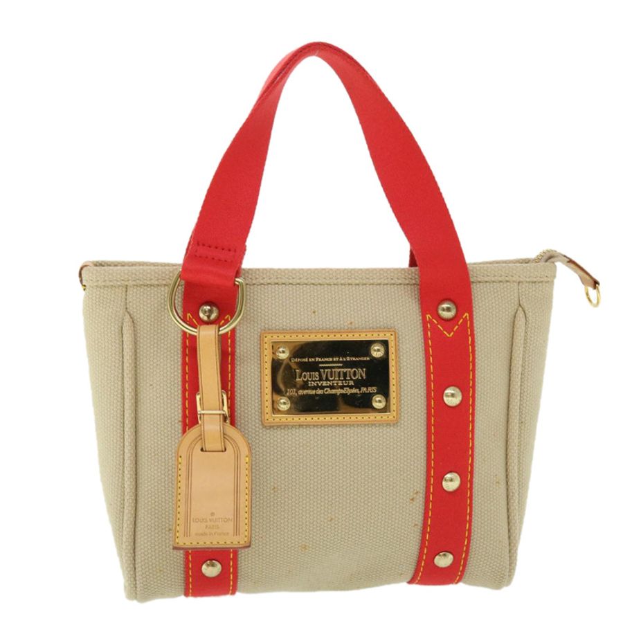 【日本直送】路易威登 Antigua Cabas 小號手袋紅色米色 M40038 LV 正品 51797-12
