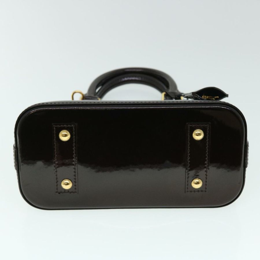 【日本直送】路易威登 Monogram Vernis Rayure Alma BB 包 Amarante M91700 LV 正品 51268A-4
