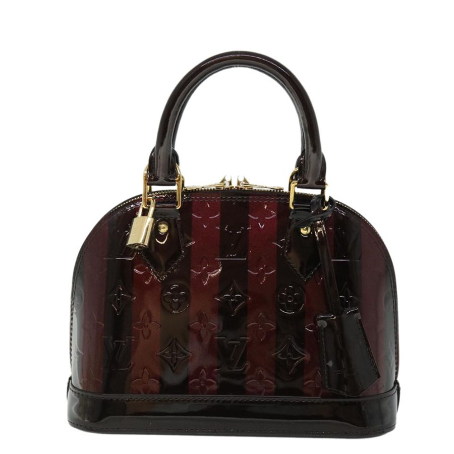 【日本直送】路易威登 Monogram Vernis Rayure Alma BB 包 Amarante M91700 LV 正品 51268A-12