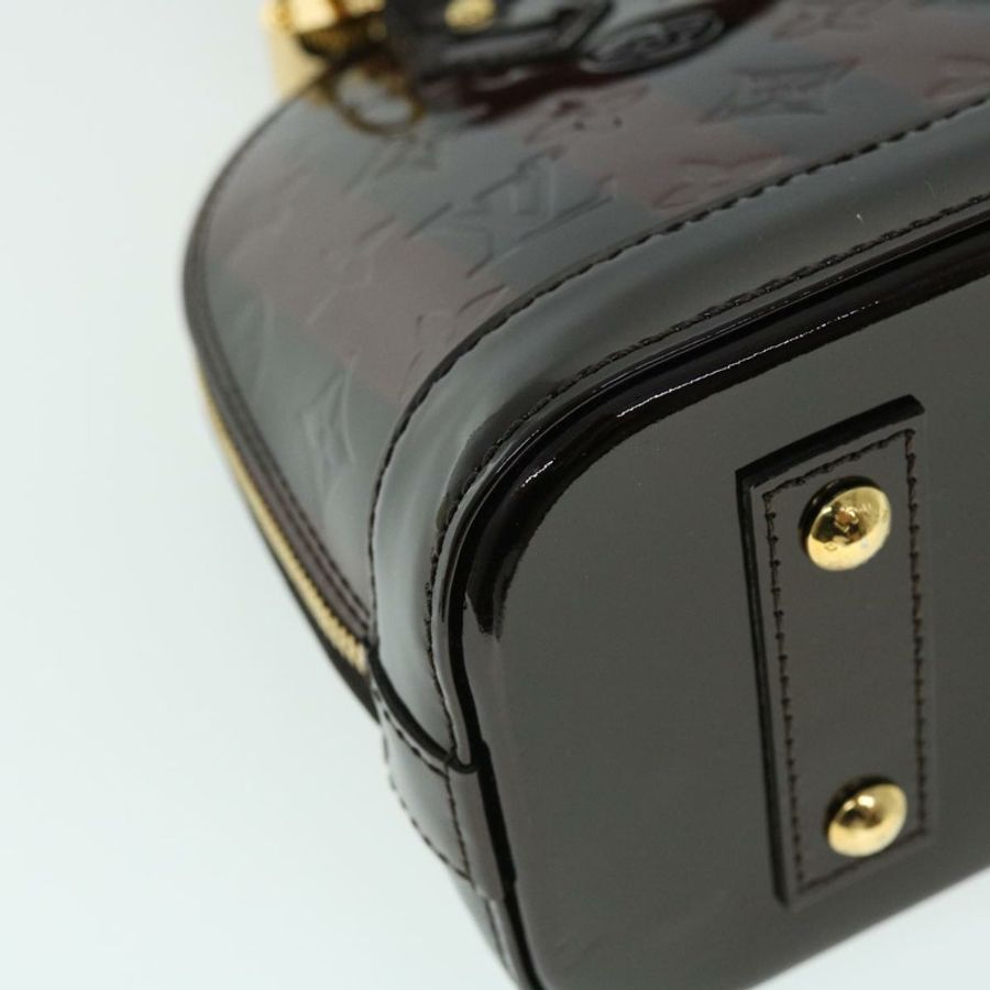 【日本直送】路易威登 Monogram Vernis Rayure Alma BB 包 Amarante M91700 LV 正品 51268A-14