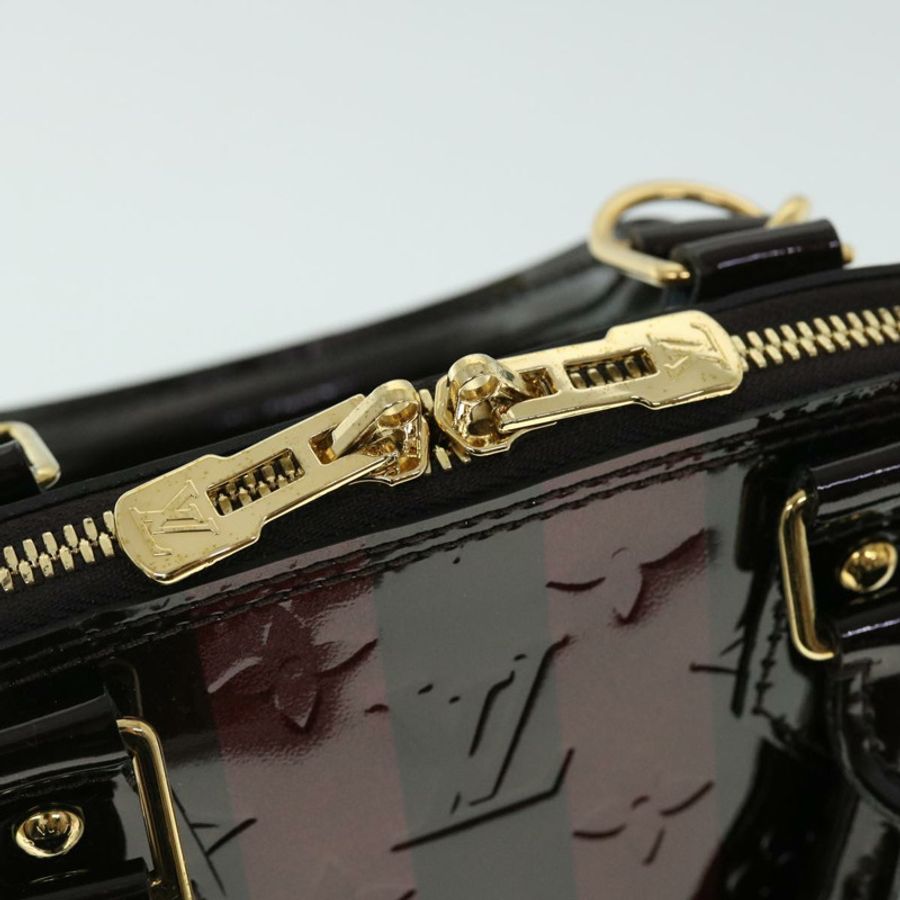 【日本直送】路易威登 Monogram Vernis Rayure Alma BB 包 Amarante M91700 LV 正品 51268A-17