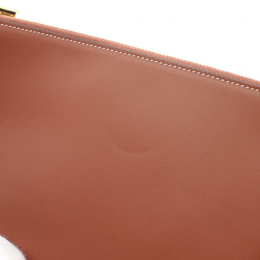 【日本直送】 LOEWE LOEWE GATE DOUBLE ZIP POUCH GATE 雙拉鍊 真皮小袋肩包 棕色-4