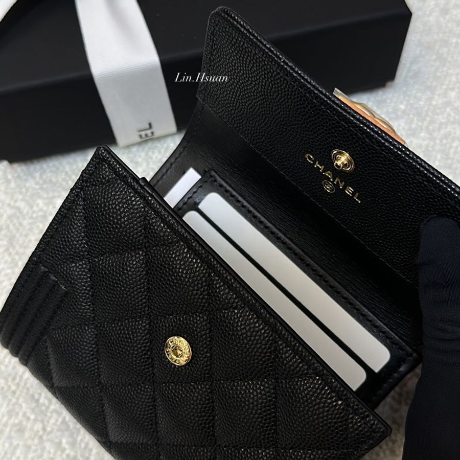 CHANEL BOY 復古黑金釦短夾 【顏值高超耐用✨】-2