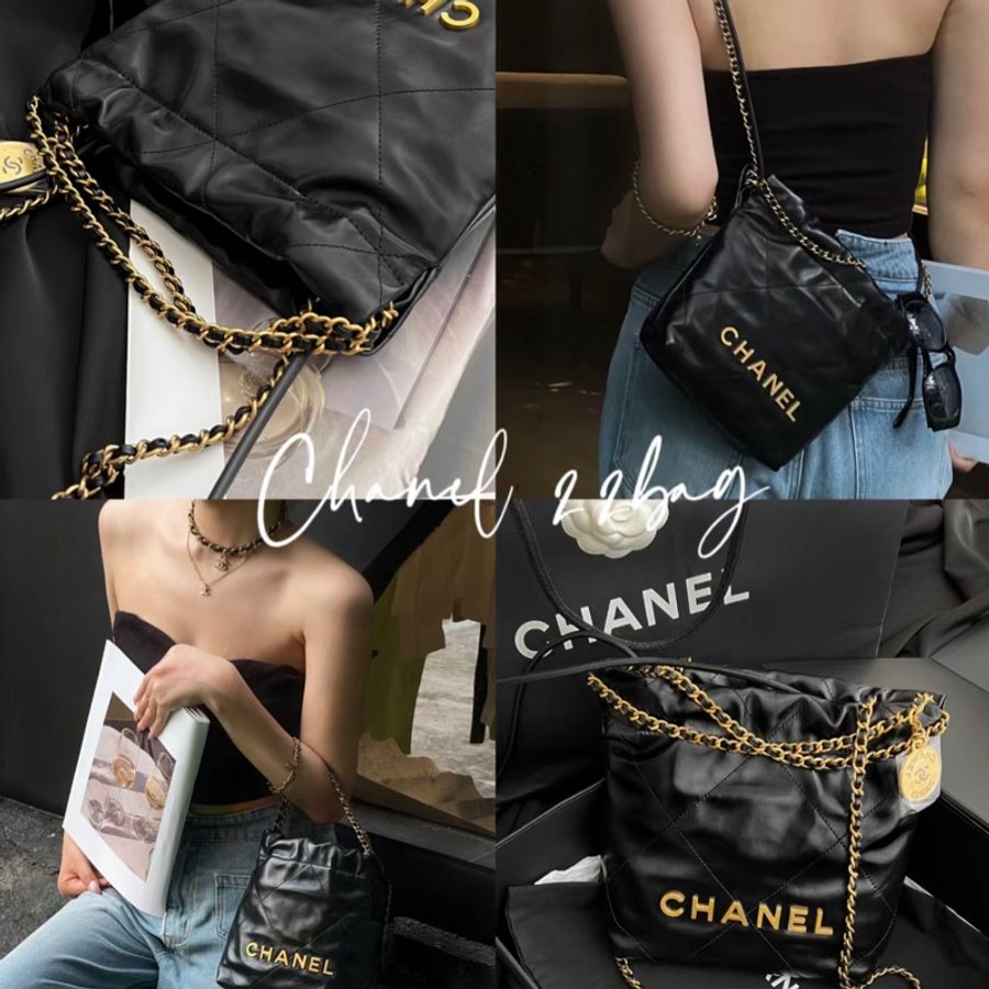 CHANEL MINI22 黑金釦✨ 【頂流小包🖤】-4