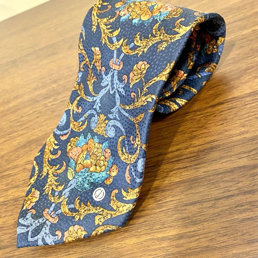 Dunhill 100% 𢇁綢義大利製領帶(中古)-0