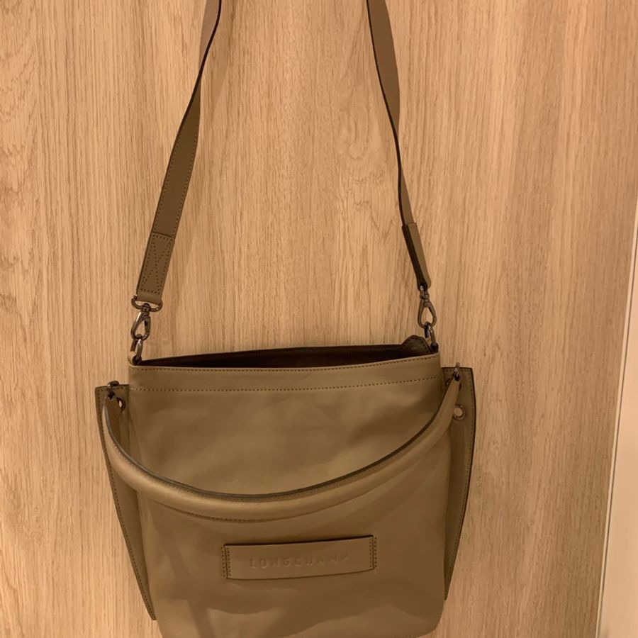 LONGCHAMP 3D系列牛皮壓印兩用水桶包-0