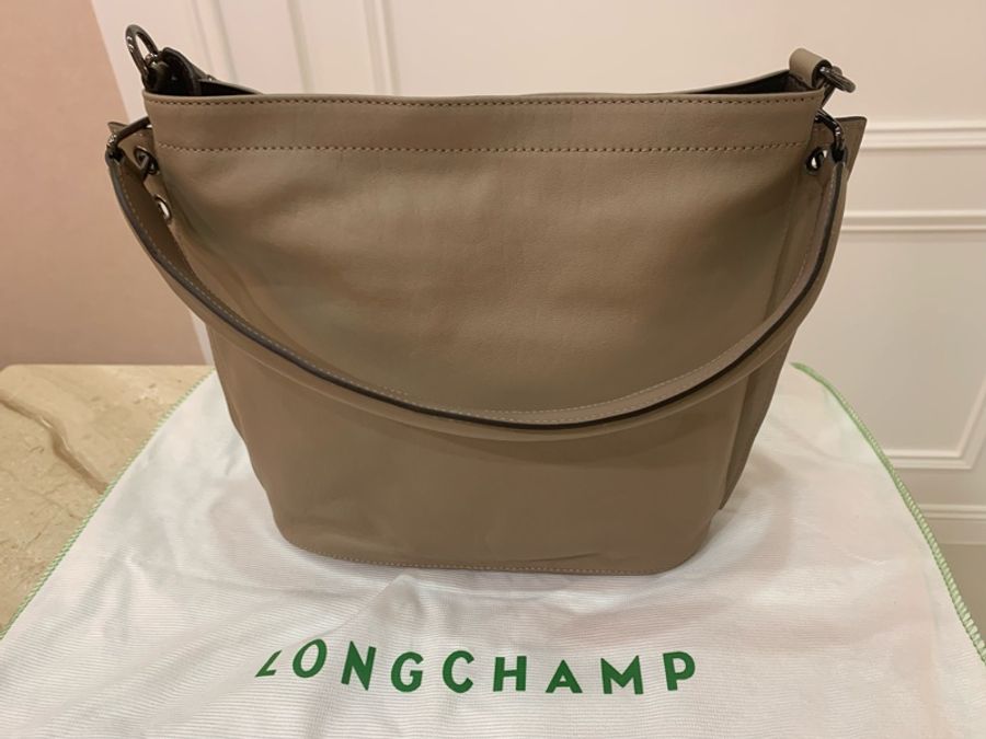 LONGCHAMP 3D系列牛皮壓印兩用水桶包-3