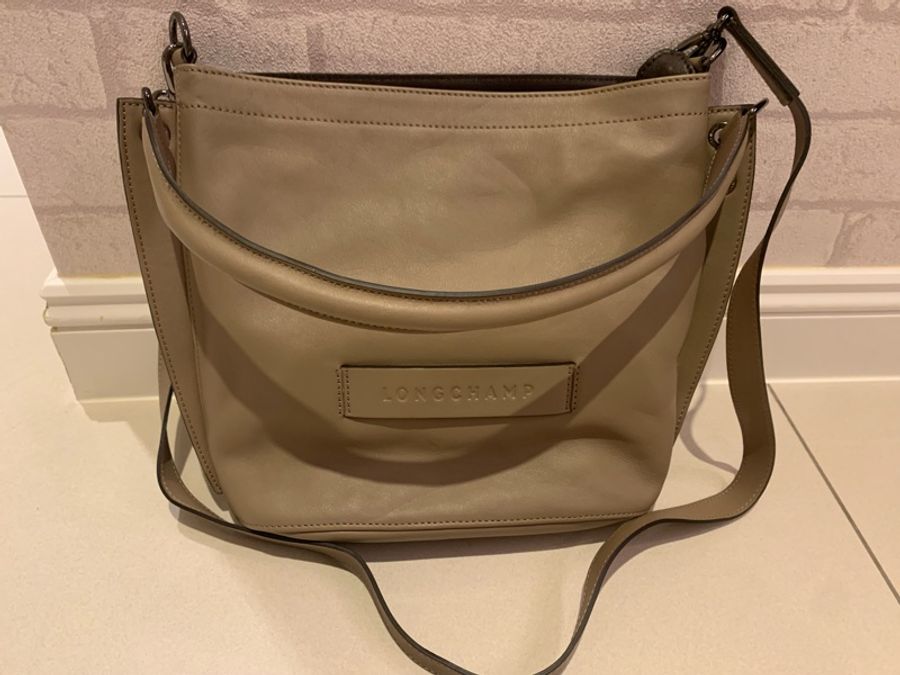 LONGCHAMP 3D系列牛皮壓印兩用水桶包-5