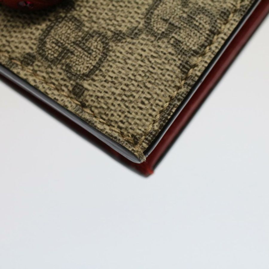 【日本直送】GUCCI GG 帆布櫻桃木錢包 PVC 皮革米色 476050 正品 th3983-7
