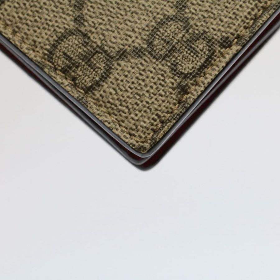 【日本直送】GUCCI GG 帆布櫻桃木錢包 PVC 皮革米色 476050 正品 th3983-9