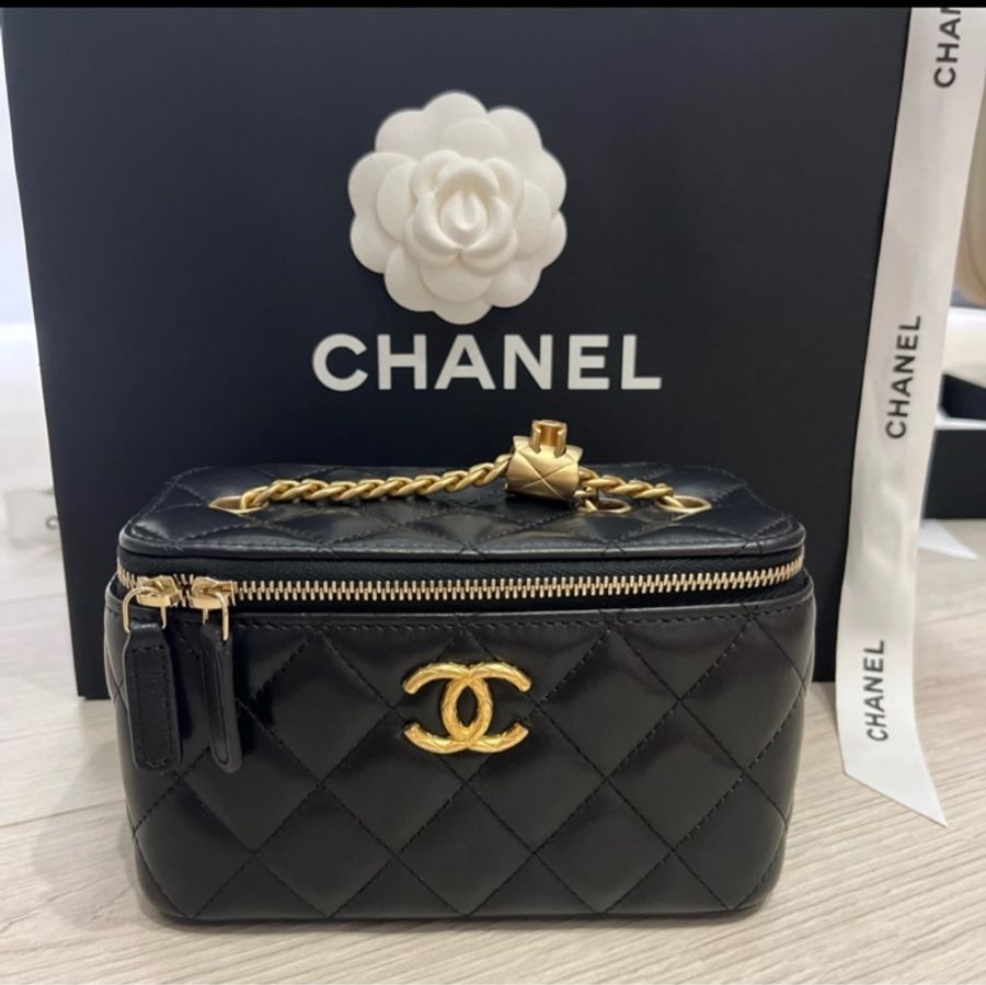 Chanel 黑色小方盒調節扣-5