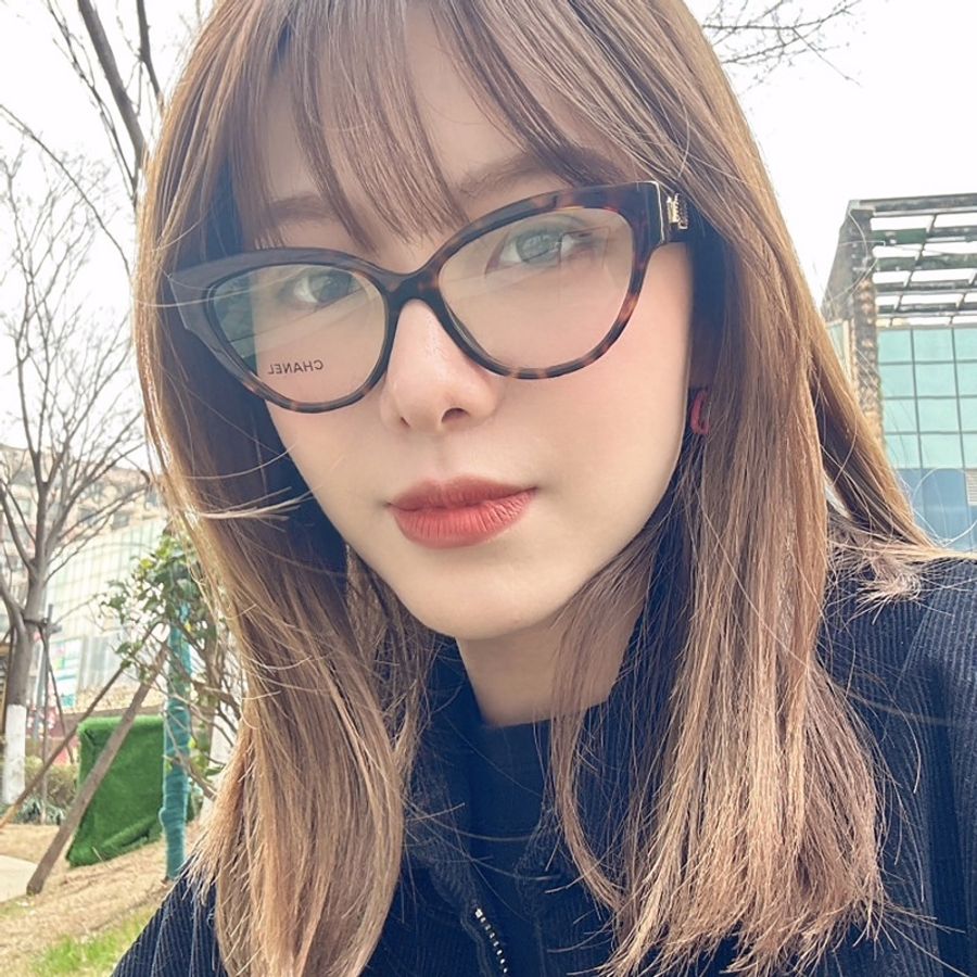 💋Chanel💋今年最好看的貓眼玳瑁色鏡框ch3436 可配度數-3