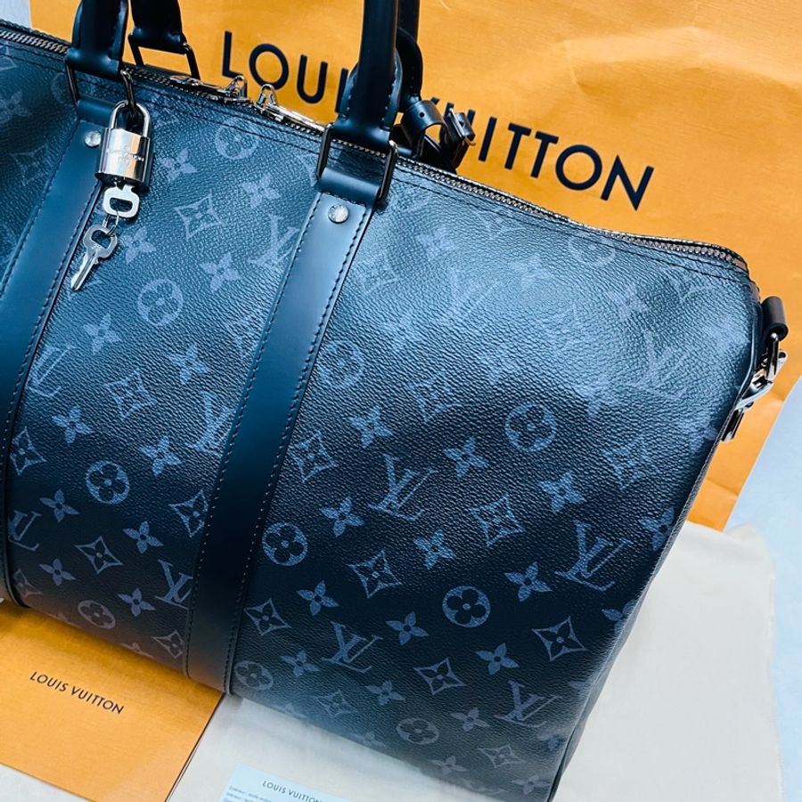 Louis Vuitton Keepall 45 旅行包 (M40569#新款晶片款)-3